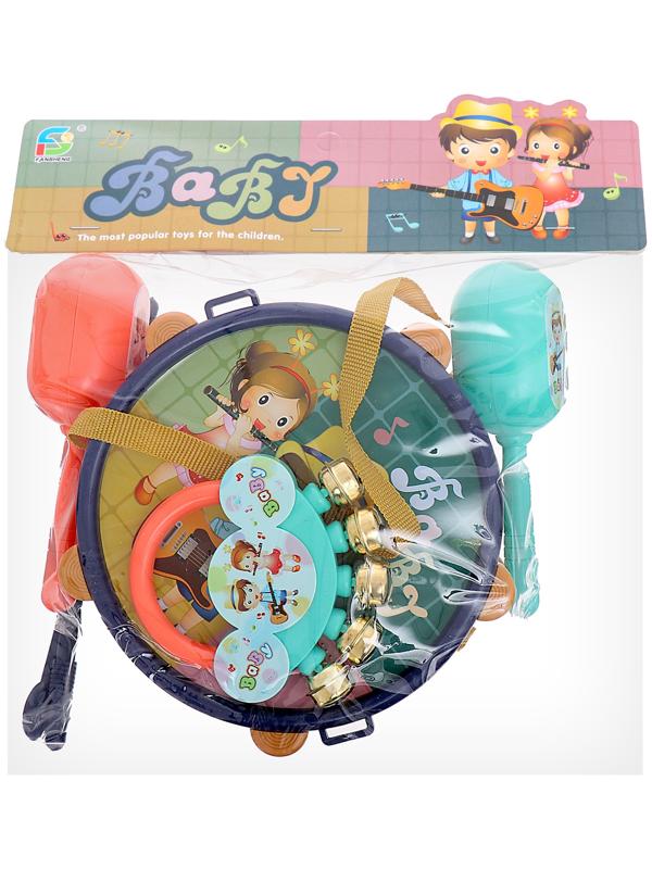 Набор детских музыкальных инструментов «Малышок», 6 предметов, цвета МИКС