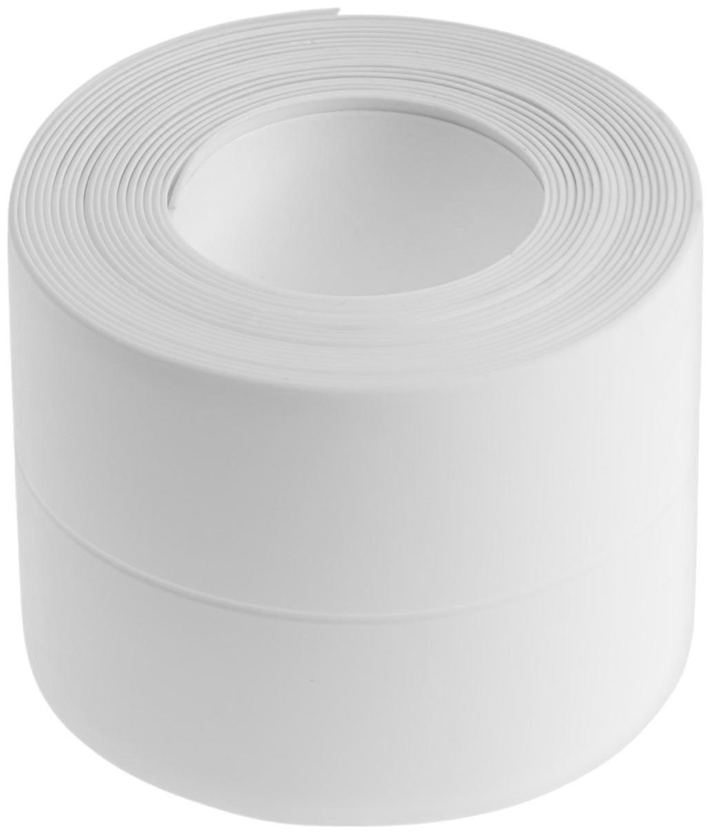 Лента бордюрная ТУНДРА, для ванн и раковин, самоклеящаяся, белая, 60 мм × 3.2 м