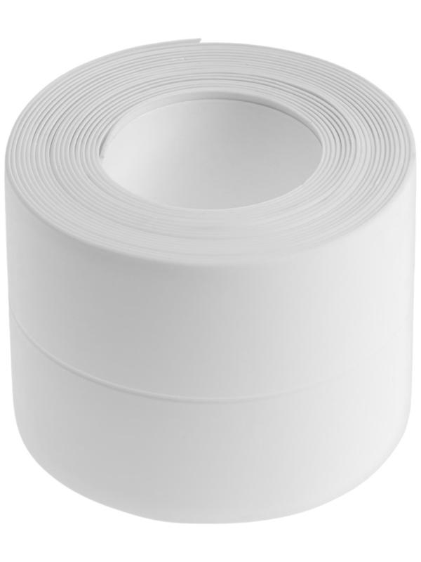 Лента бордюрная ТУНДРА, для ванн и раковин, самоклеящаяся, белая, 60 мм × 3.2 м