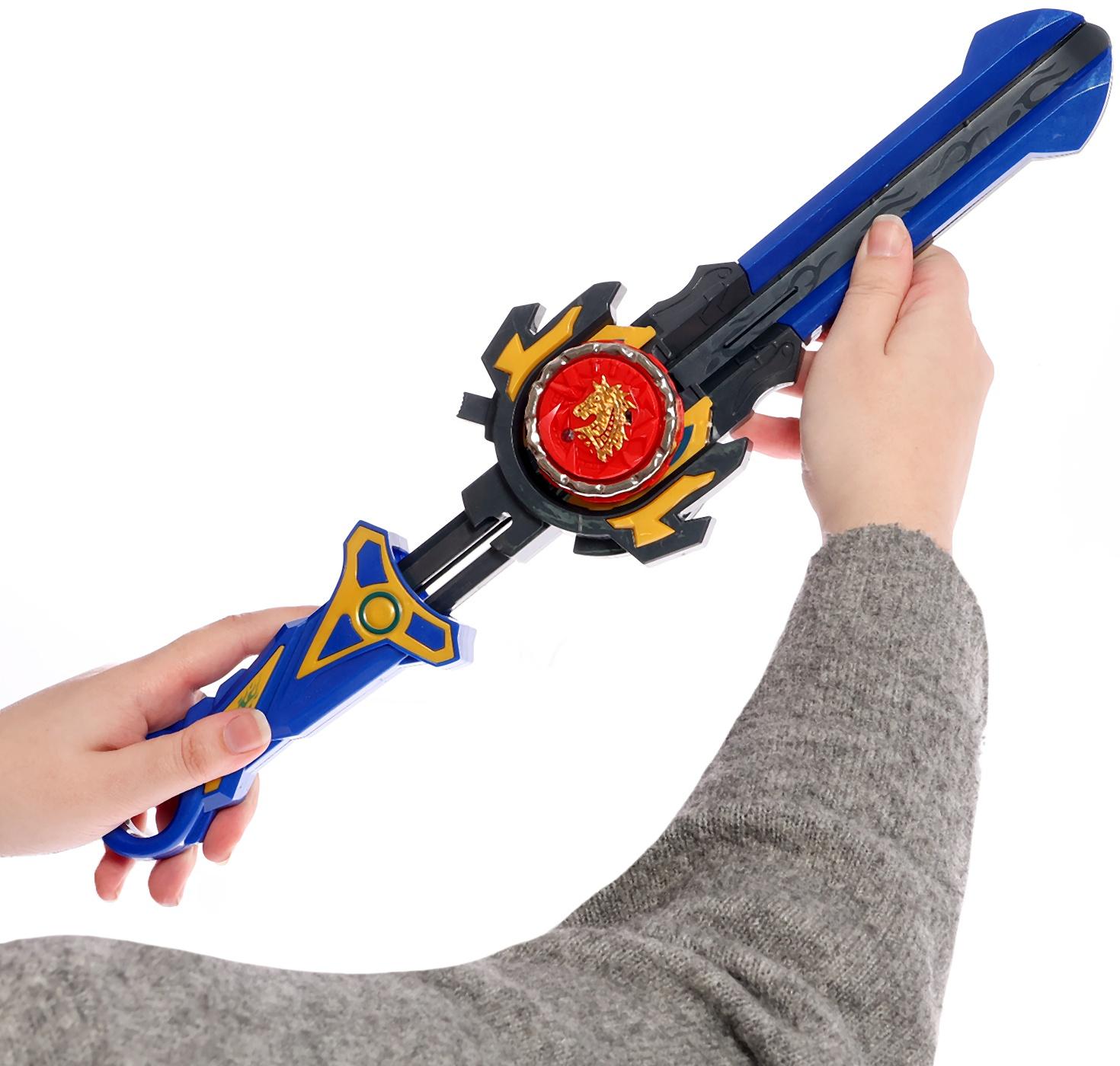 Набор волчков с мечом ULTRA SPIN «Сражение гладиаторов», 4 волчка, 2 устройства запуска, арена