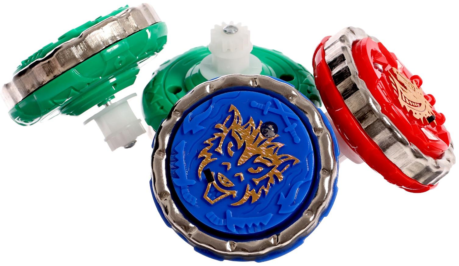 Набор волчков с мечом ULTRA SPIN «Сражение гладиаторов», 4 волчка, 2 устройства запуска, арена