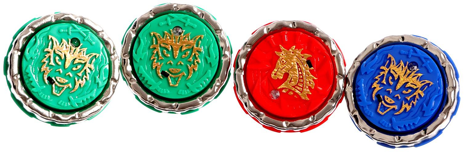 Набор волчков с мечом ULTRA SPIN «Сражение гладиаторов», 4 волчка, 2 устройства запуска, арена