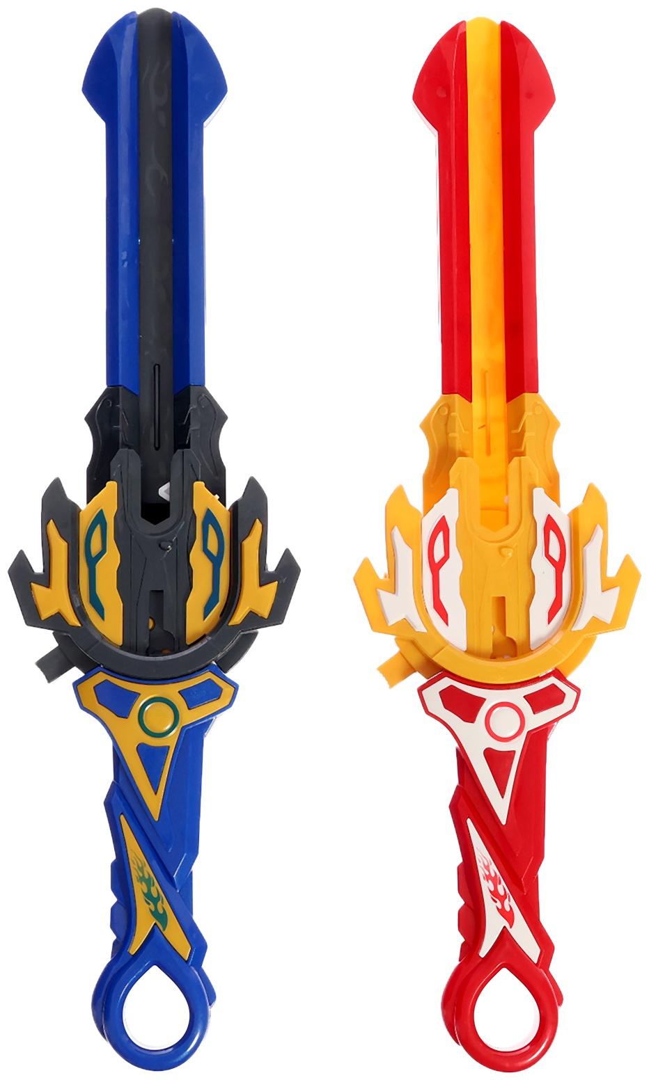 Набор волчков с мечом ULTRA SPIN «Сражение гладиаторов», 4 волчка, 2 устройства запуска, арена