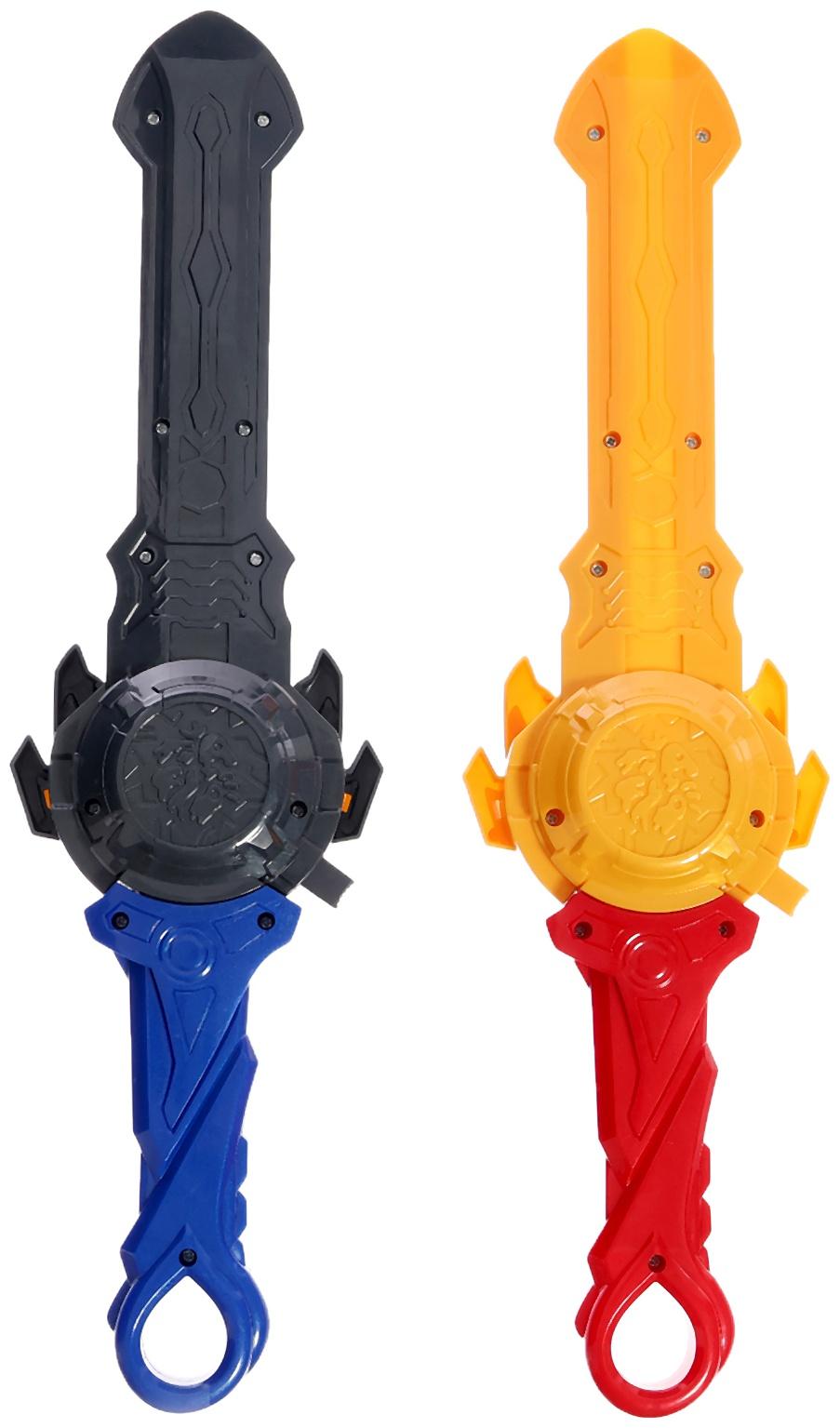 Набор волчков с мечом ULTRA SPIN «Сражение гладиаторов», 4 волчка, 2 устройства запуска, арена