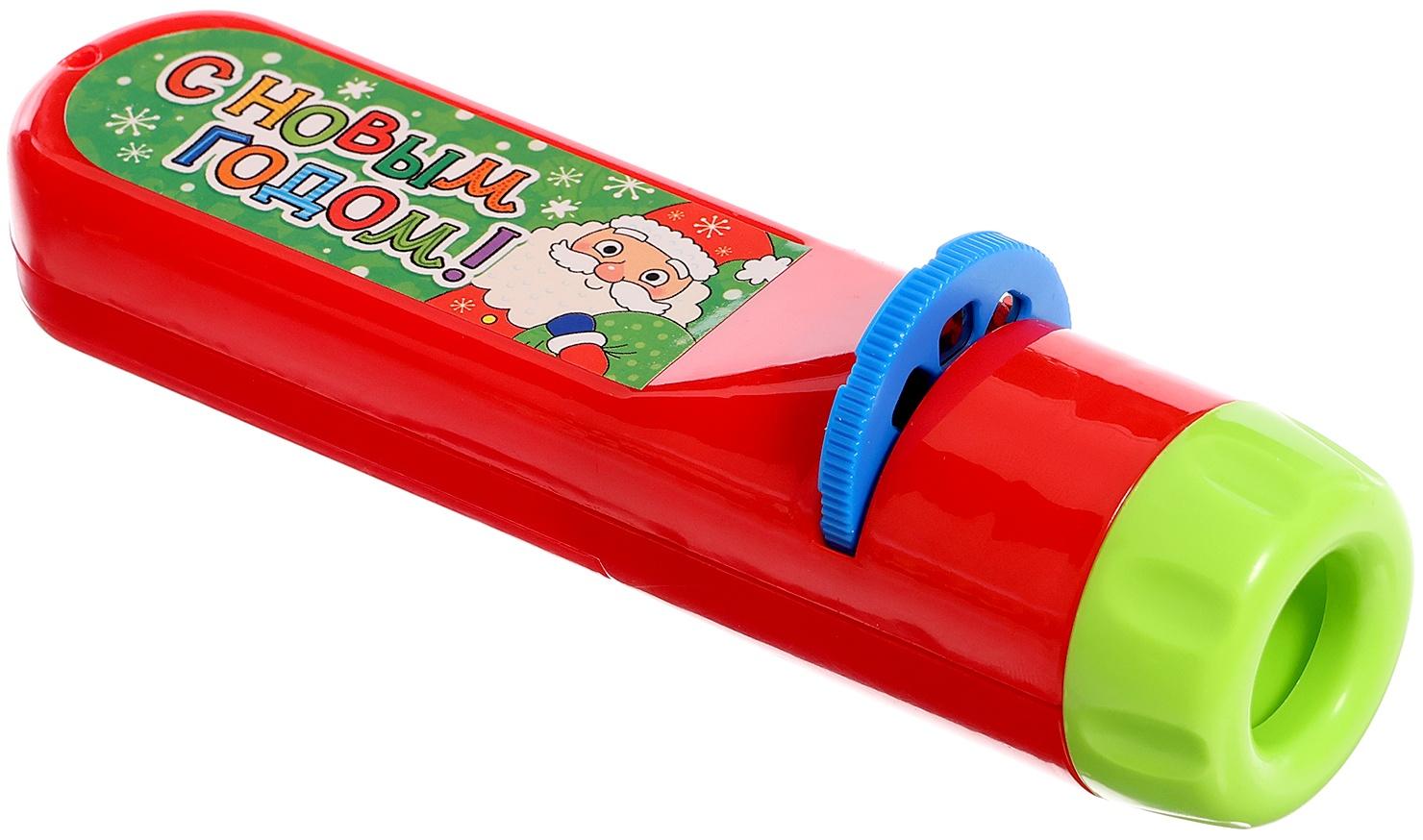 Проектор-фонарик «Новогодний», 48 цветных картинок, световые эффекты