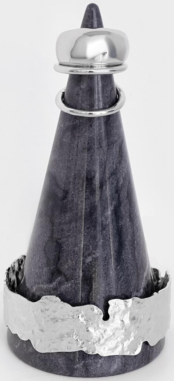 Подставка для украшений из мрамора Magistro Aleo, 5×12 см, серая