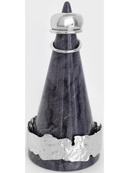 Подставка для украшений из мрамора Magistro Aleo, 5×12 см, серая