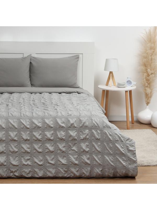 Покрывало LoveLife Texture: gray,  240*230±5см, микрофайбер, 100% п/э