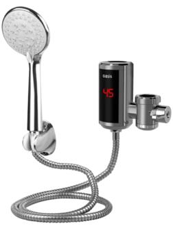 Водонагреватель OASIS NS, проточный, 3 кВт, тёмно-серый