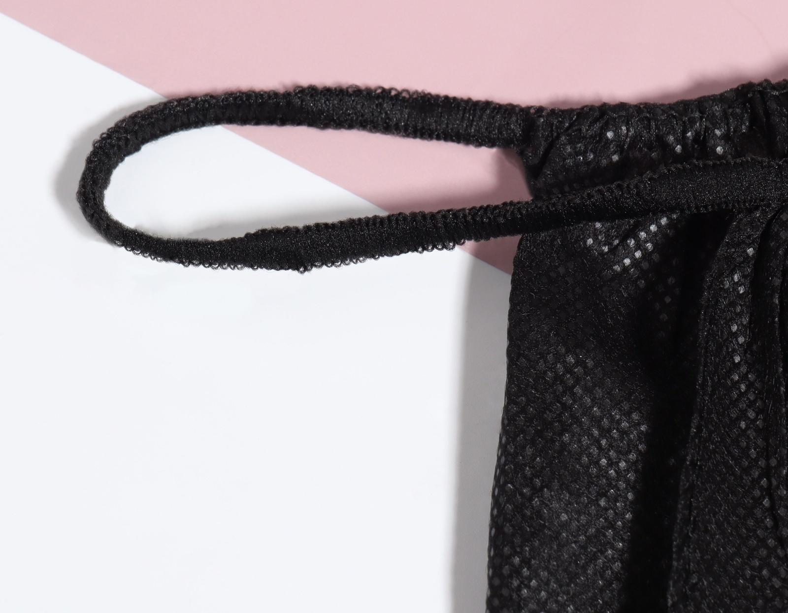 Набор одноразовых трусов, танга, универсальные, 50 шт, цвет чёрный