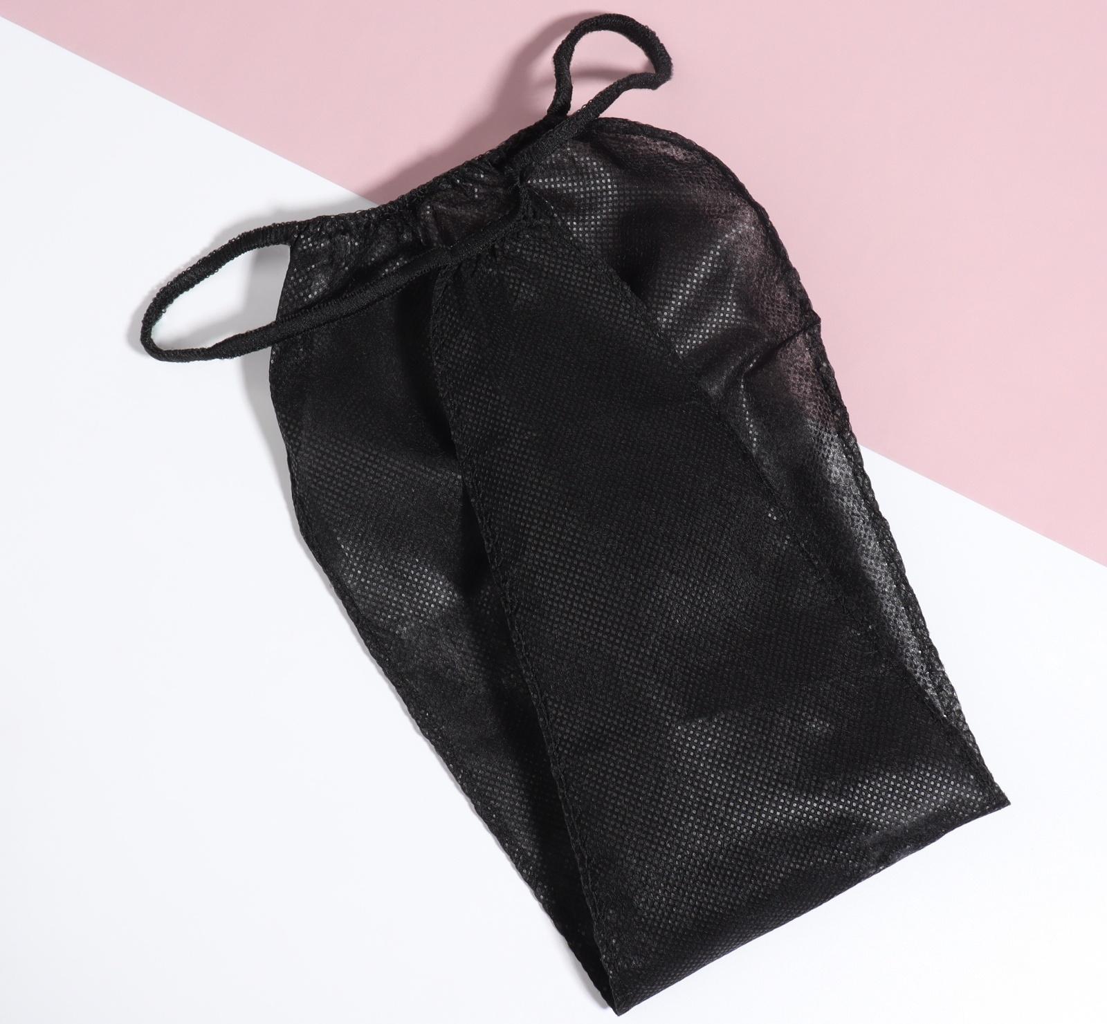 Набор одноразовых трусов, танга, универсальные, 50 шт, цвет чёрный