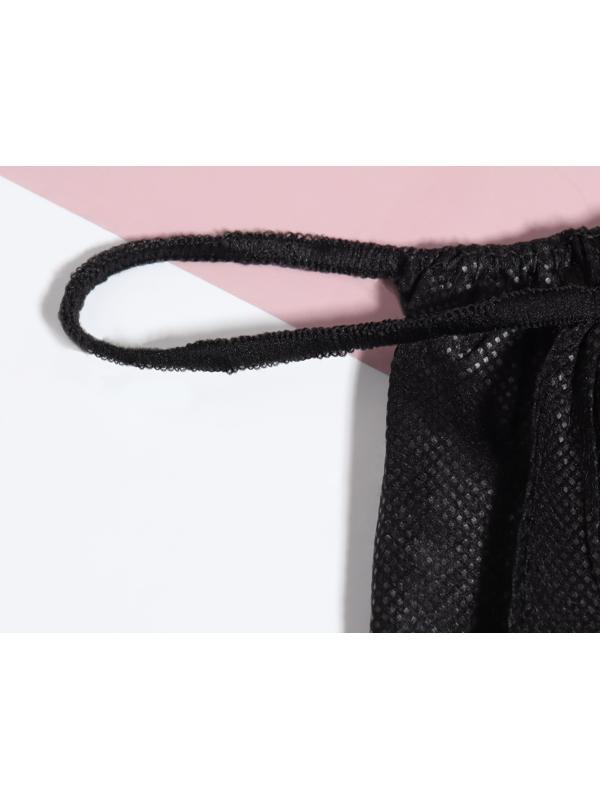 Набор одноразовых трусов, танга, универсальные, 50 шт, цвет чёрный