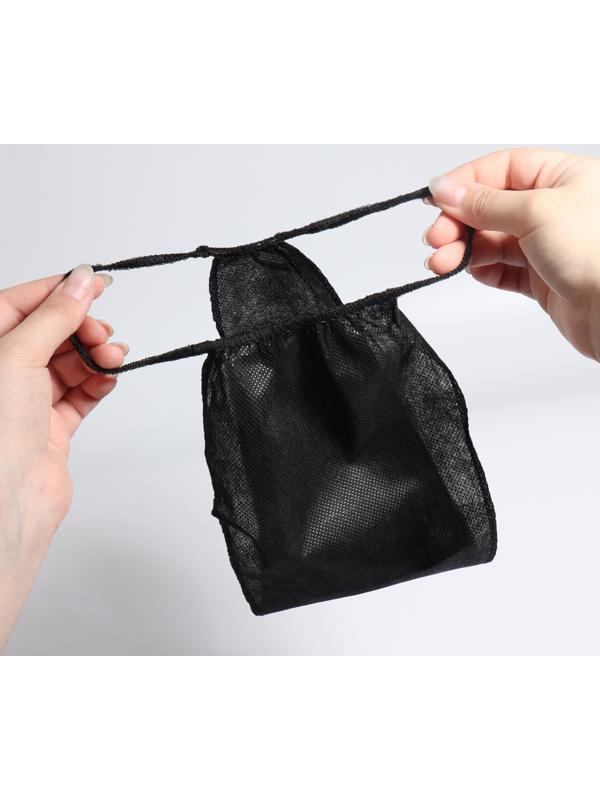 Набор одноразовых трусов, танга, универсальные, 50 шт, цвет чёрный