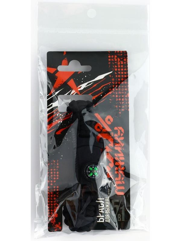 Браслет для выживания «100% мужику», 26 х 2,5 см.