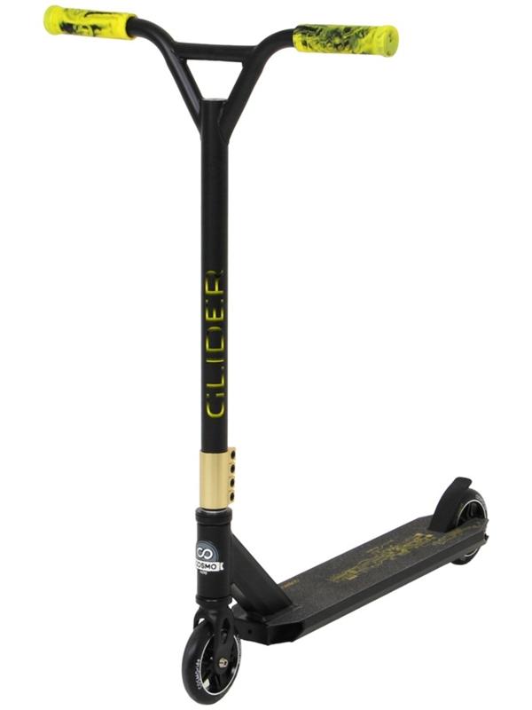 Самокат трюковой COSMORIDE GLIDER CG2021, колёса PU 100 мм, ABEC 7, цвет жёлтый