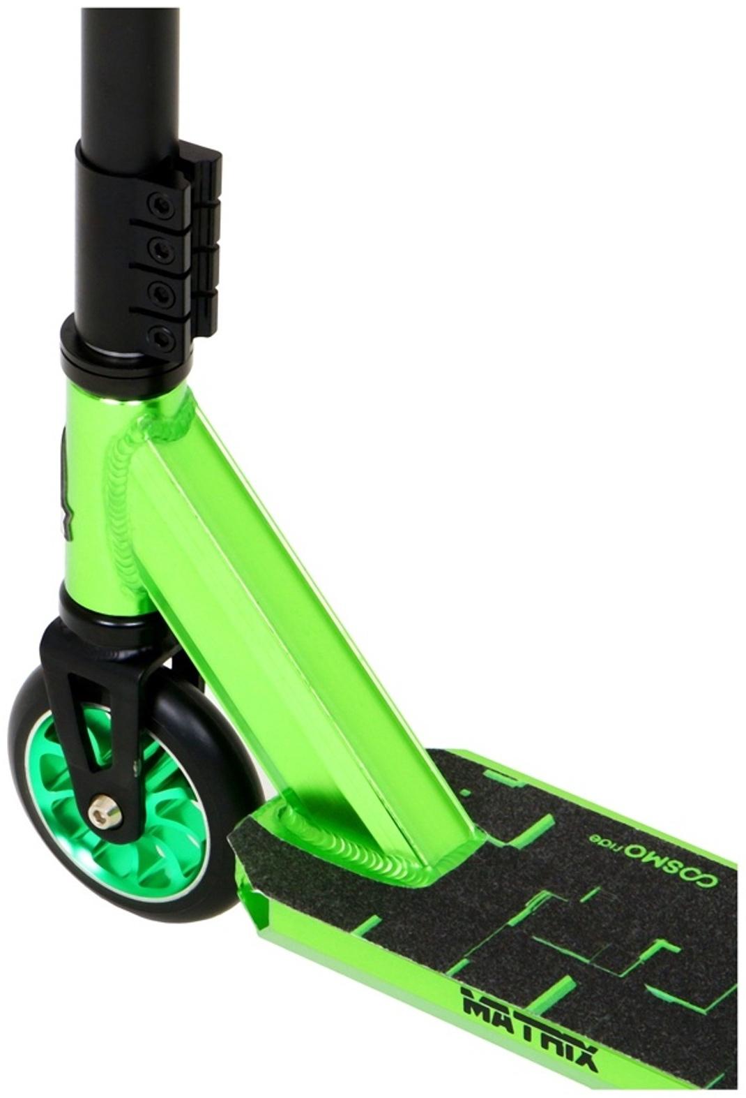 Самокат трюковой COSMORIDE MATRIX CM2021, колёса PU 100 мм, ABEC 7, цвет чёрный
