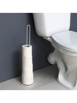 Держатель для рулонов туалетной бумаги Доляна, 55×14×14 см, цвет белый