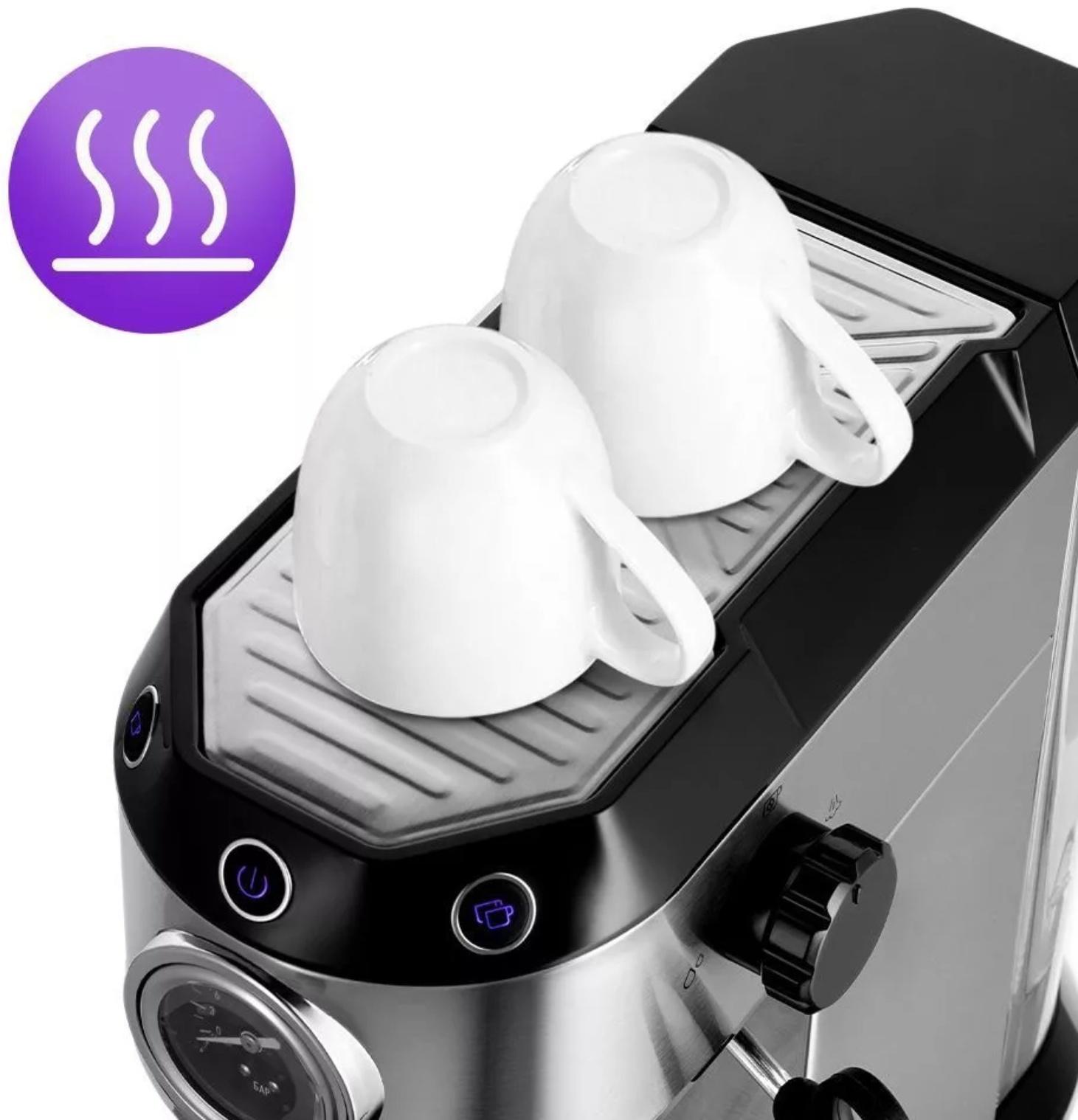 Кофеварка Kitfort КТ-7194, капельная, 1450 Вт, 1 л, чёрно-серебристая