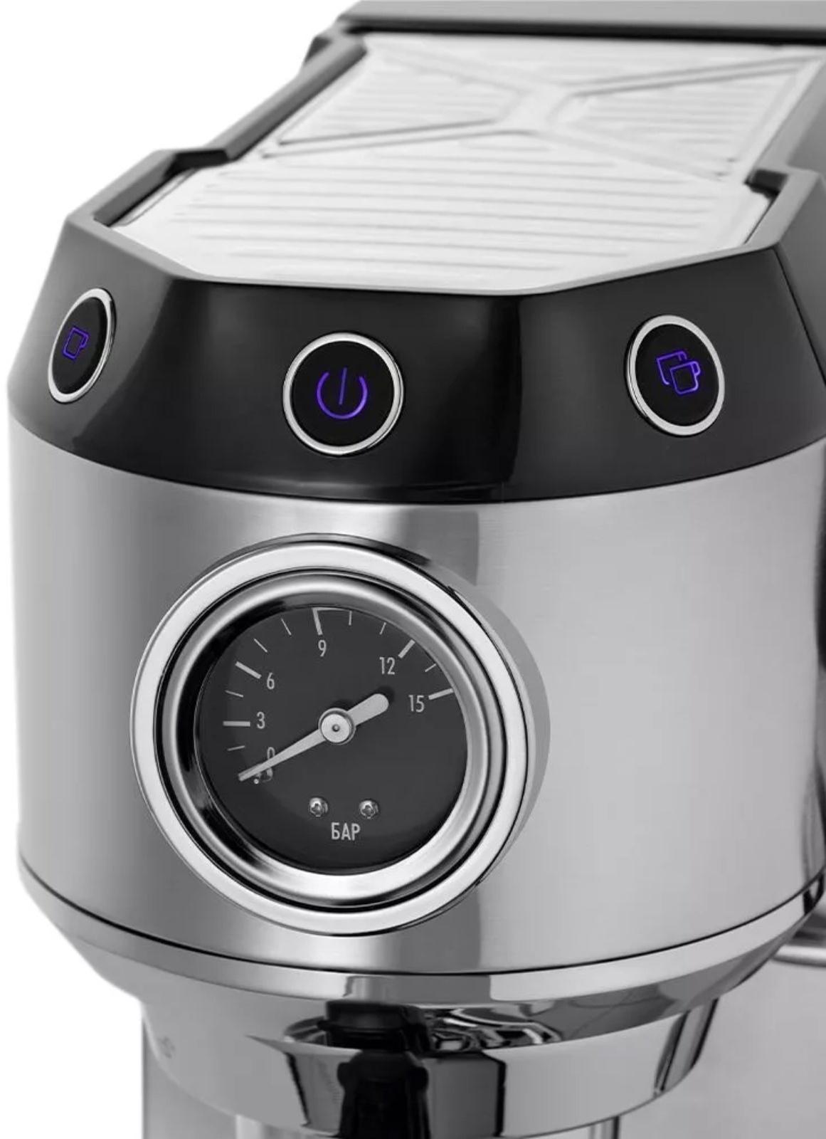 Кофеварка Kitfort КТ-7194, капельная, 1450 Вт, 1 л, чёрно-серебристая