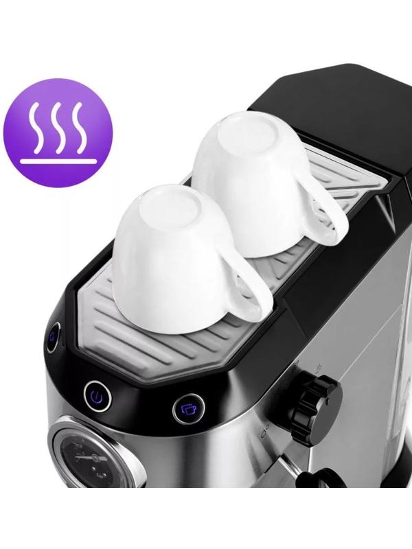 Кофеварка Kitfort КТ-7194, капельная, 1450 Вт, 1 л, чёрно-серебристая