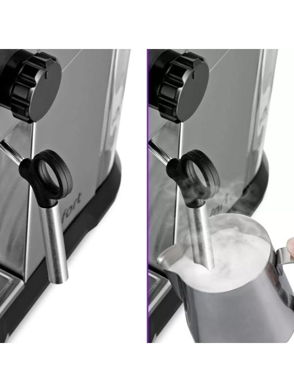 Кофеварка Kitfort КТ-7194, капельная, 1450 Вт, 1 л, чёрно-серебристая