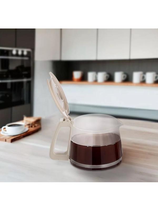 Кофемашина Kitfort КТ-7204, капельная, 1000 Вт. 1.38 л, серебристый