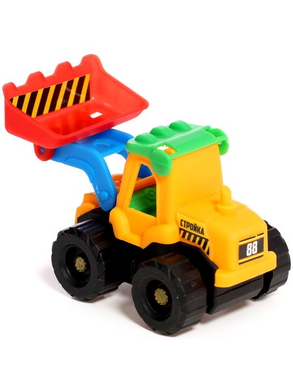 Набор тракторов «Весёлая стройка», инерционные, в наборе 6 шт., цвет МИКС