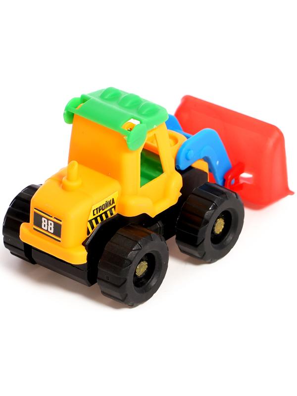 Набор тракторов «Весёлая стройка», инерционные, в наборе 6 шт., цвет МИКС