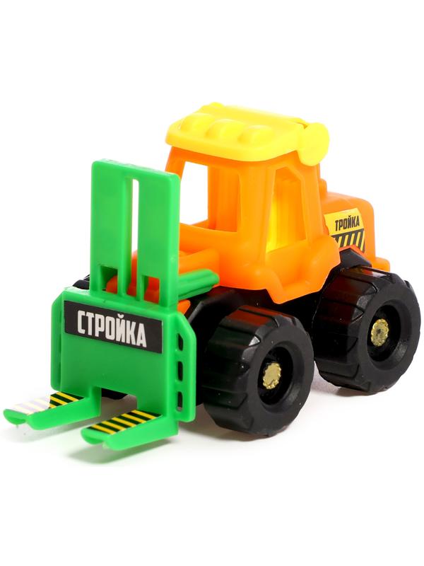 Набор тракторов «Весёлая стройка», инерционные, в наборе 6 шт., цвет МИКС