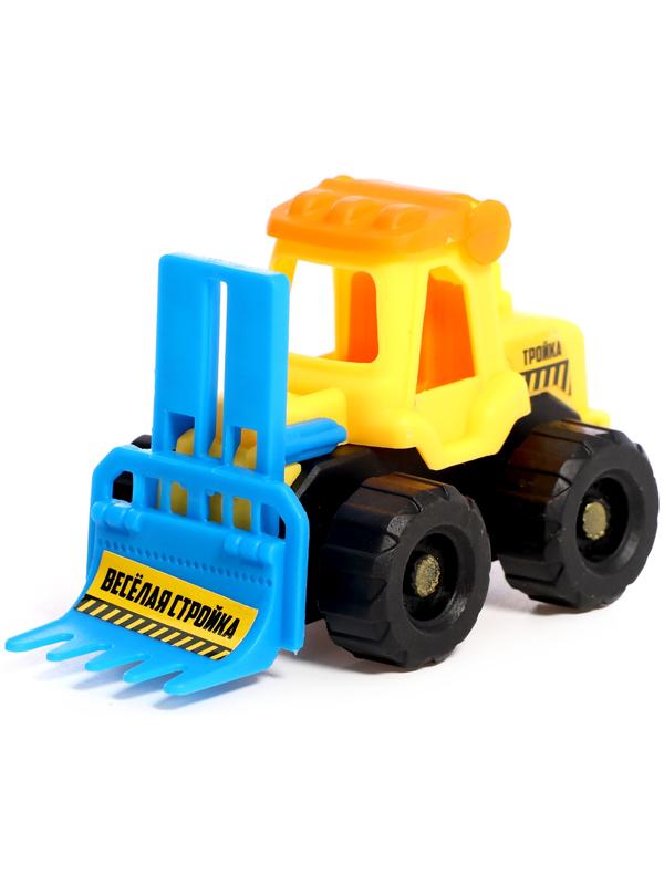 Набор тракторов «Весёлая стройка», инерционные, в наборе 6 шт., цвет МИКС