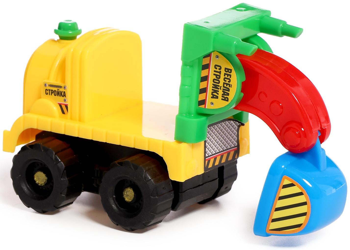 Набор детских машин «Весёлая стройка», инерционные, в наборе 4 шт., цвет МИКС
