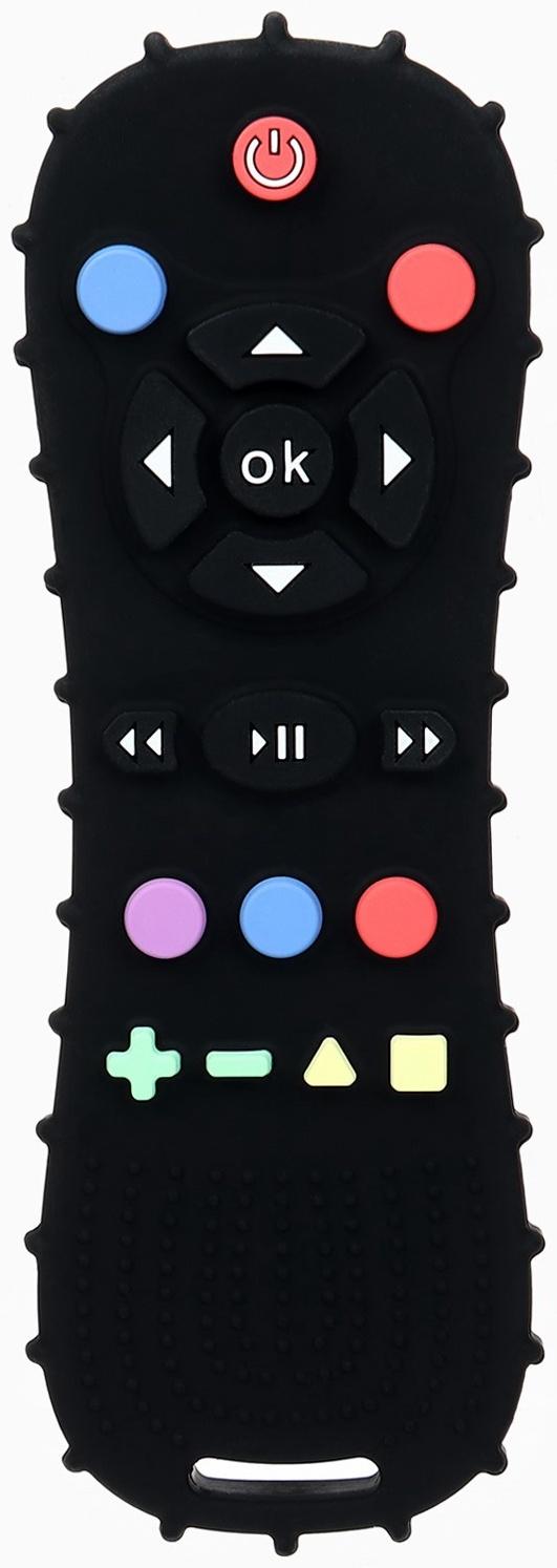 Прорезыватель силиконовый для зубов «Пульт от телевизора», от 0 мес., чёрный