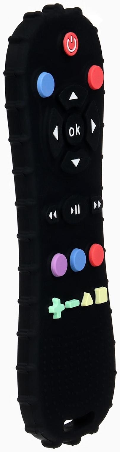 Прорезыватель силиконовый для зубов «Пульт от телевизора», от 0 мес., чёрный