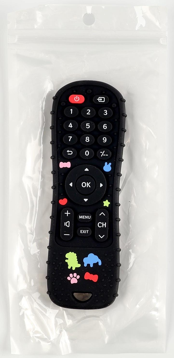 Прорезыватель силиконовый для зубов «Пульт от телевизора», от 0 мес., чёрный