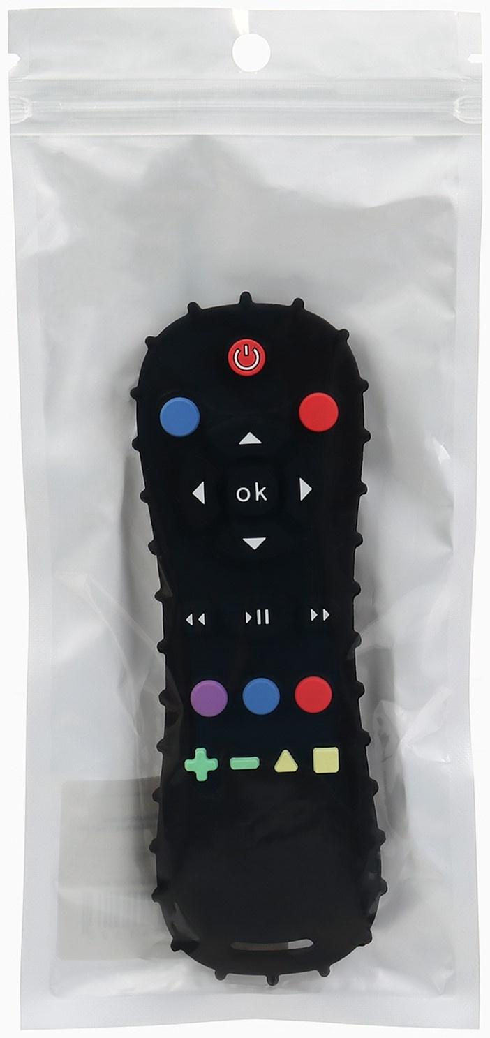 Прорезыватель силиконовый для зубов «Пульт от телевизора», от 0 мес., чёрный