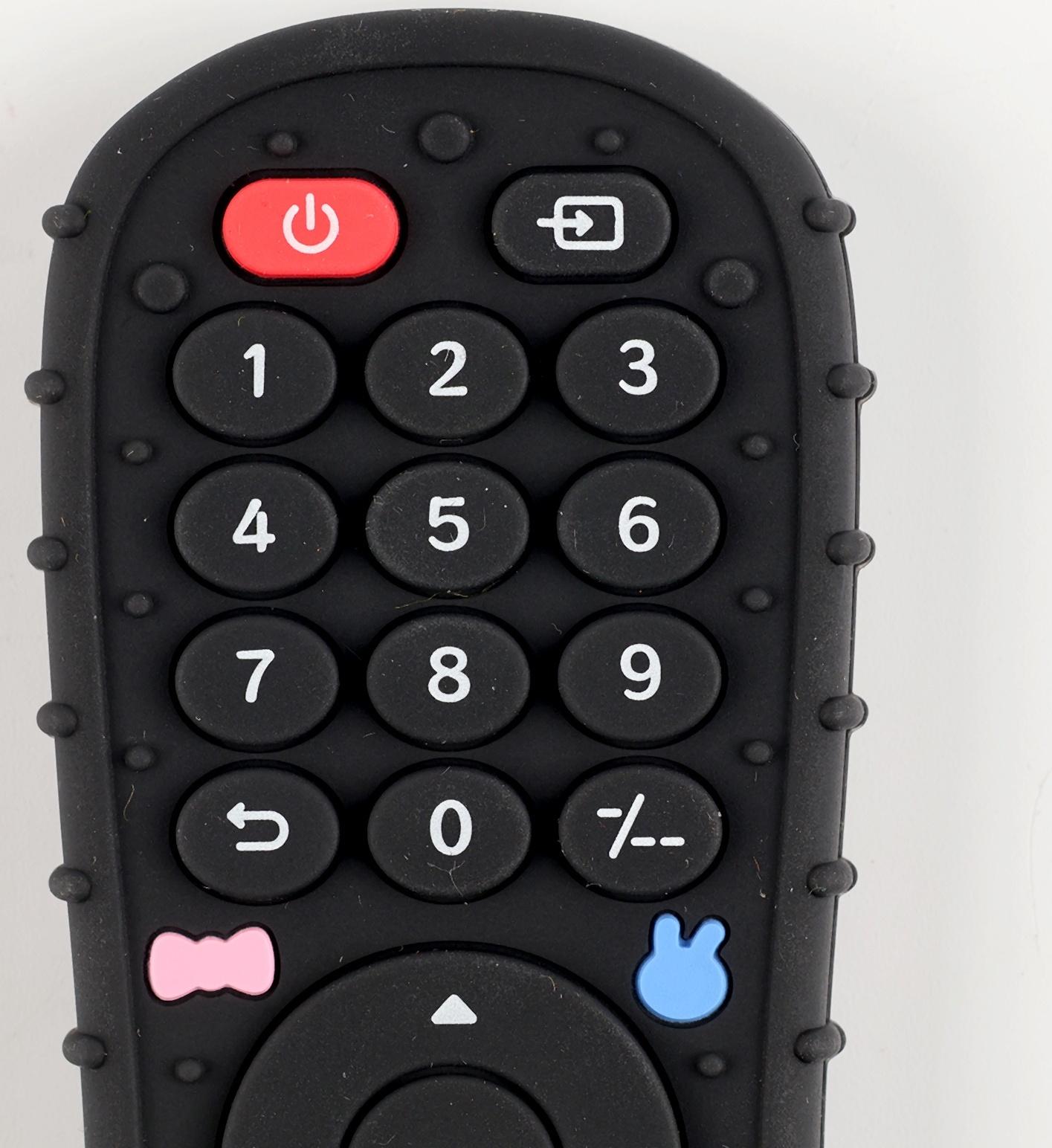 Прорезыватель силиконовый для зубов «Пульт от телевизора», от 0 мес., чёрный