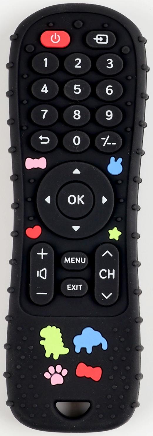 Прорезыватель силиконовый для зубов «Пульт от телевизора», от 0 мес., чёрный