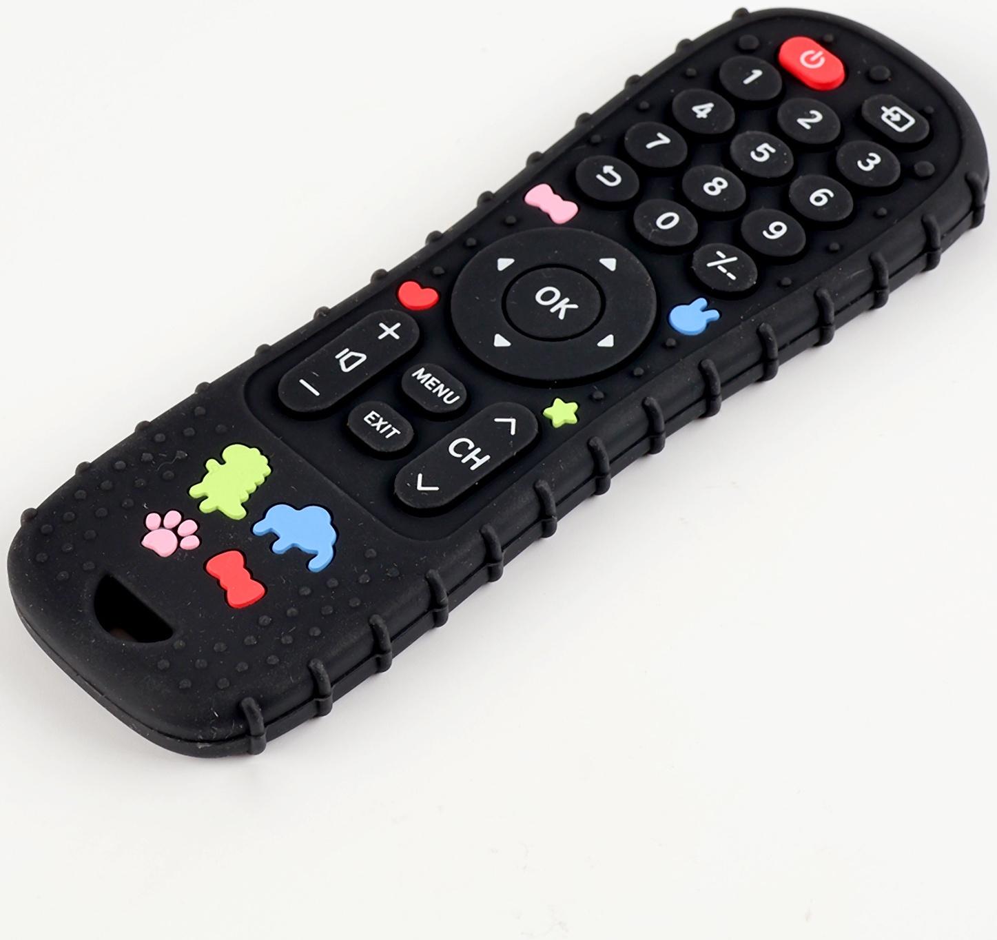 Прорезыватель силиконовый для зубов «Пульт от телевизора», от 0 мес., чёрный