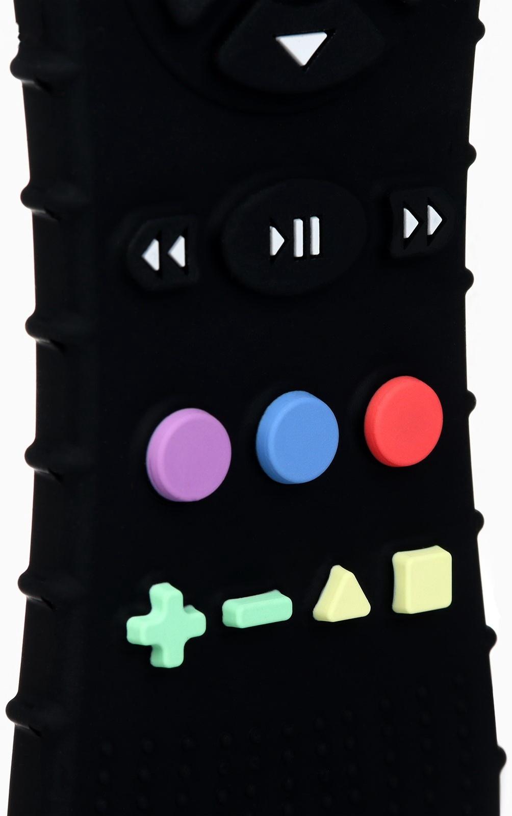 Прорезыватель силиконовый для зубов «Пульт от телевизора», от 0 мес., чёрный