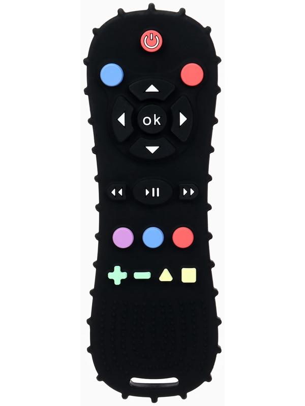 Прорезыватель силиконовый для зубов «Пульт от телевизора», от 0 мес., чёрный