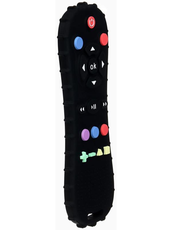 Прорезыватель силиконовый для зубов «Пульт от телевизора», от 0 мес., чёрный