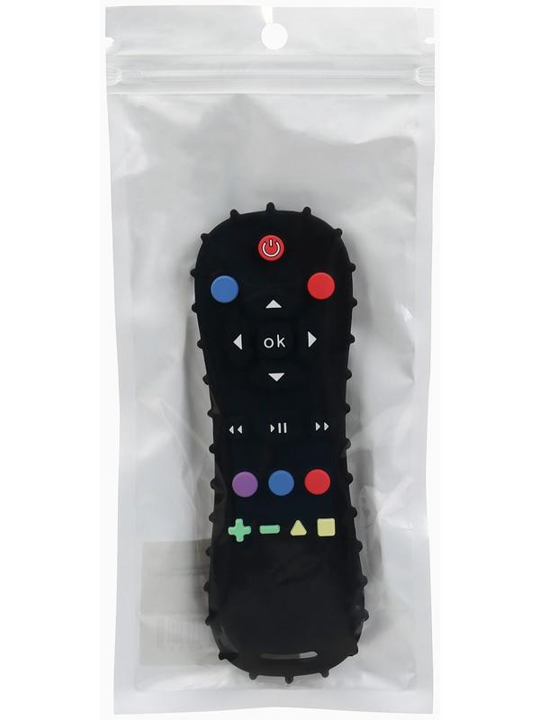 Прорезыватель силиконовый для зубов «Пульт от телевизора», от 0 мес., чёрный