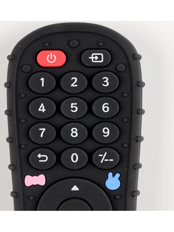 Прорезыватель силиконовый для зубов «Пульт от телевизора», от 0 мес., чёрный