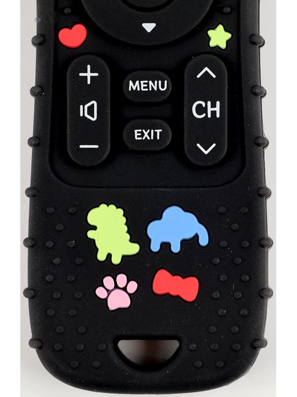 Прорезыватель силиконовый для зубов «Пульт от телевизора», от 0 мес., чёрный