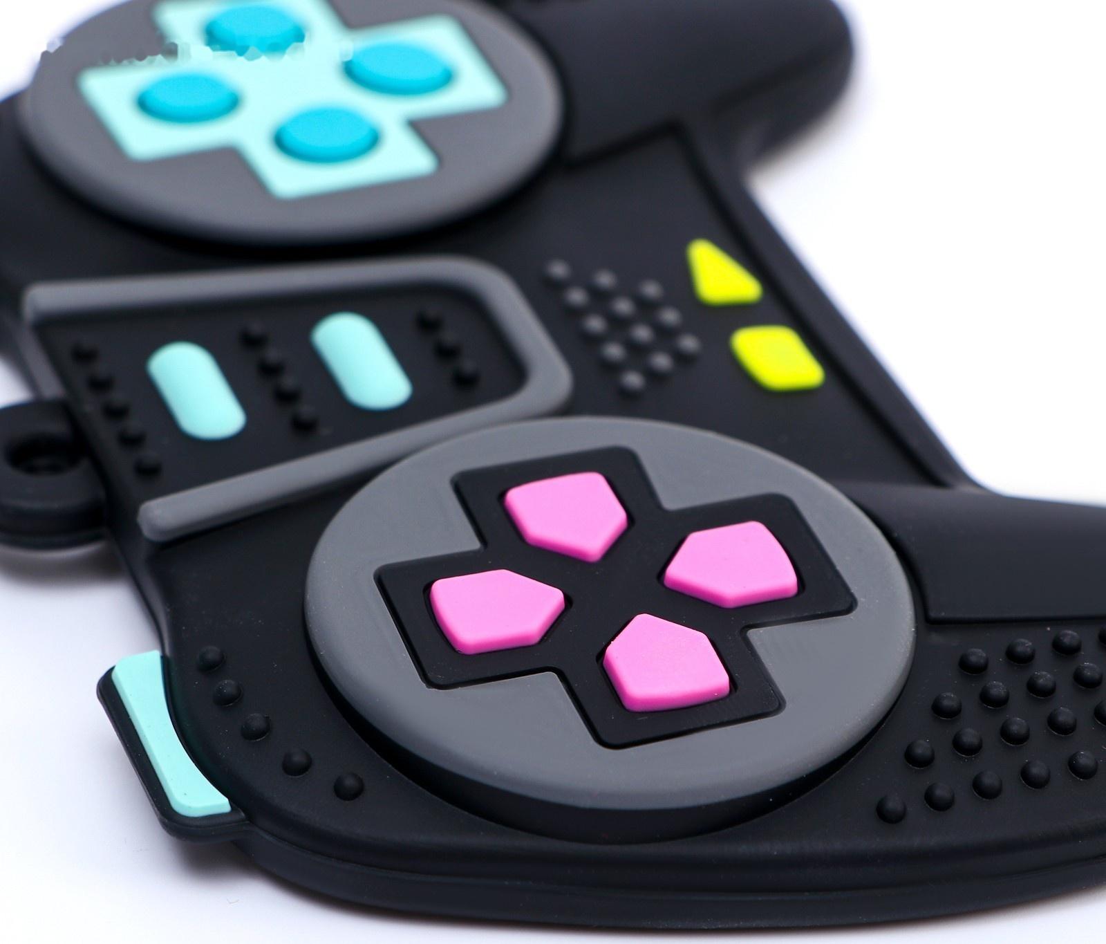 Прорезыватель силиконовый для зубов «Джойстик», от 0 мес., чёрный