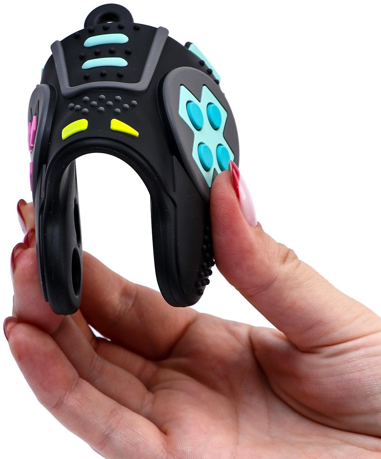 Прорезыватель силиконовый для зубов «Джойстик», от 0 мес., чёрный