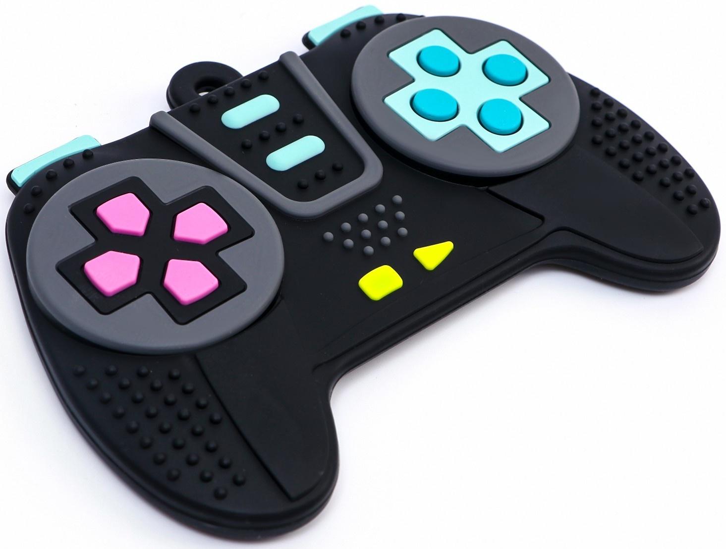 Прорезыватель силиконовый для зубов «Джойстик», от 0 мес., чёрный