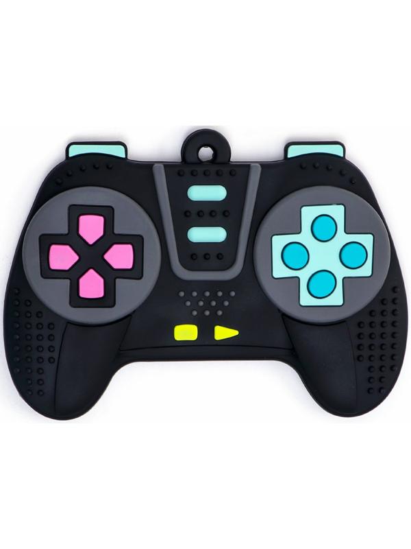 Прорезыватель силиконовый для зубов «Джойстик», от 0 мес., чёрный