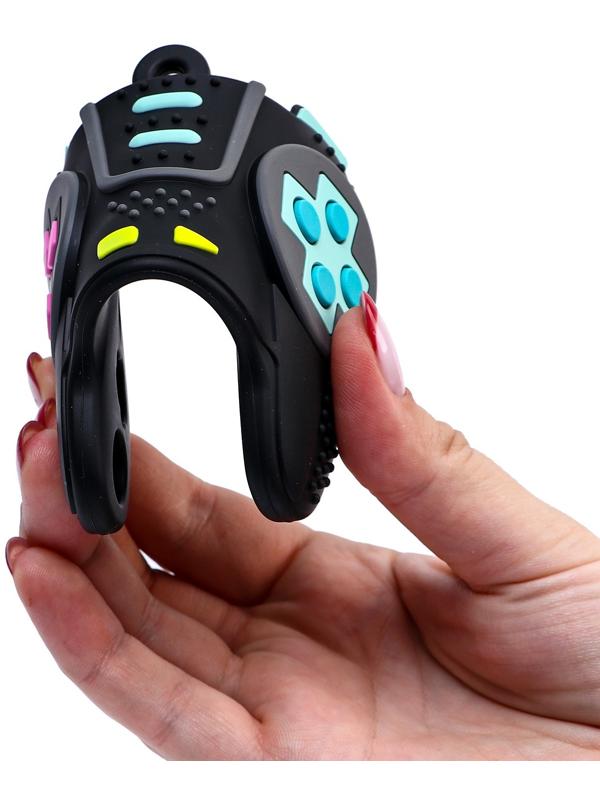 Прорезыватель силиконовый для зубов «Джойстик», от 0 мес., чёрный