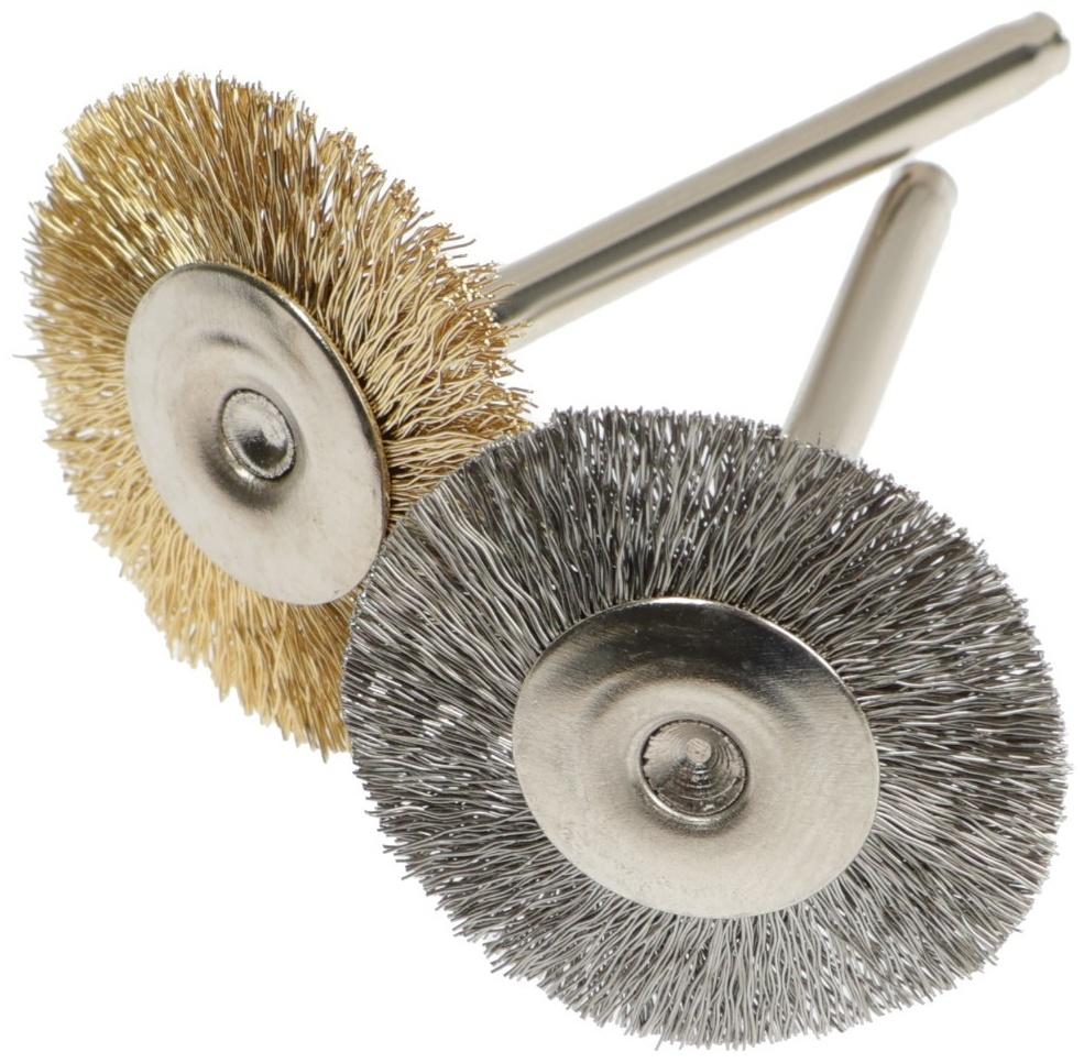 Набор щеток металлических для гравера ТУНДРА, хвостовик 3 мм, 44 шт.